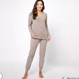 Barefoot Dreams CozyChic Iite pullover and pant plus size set
